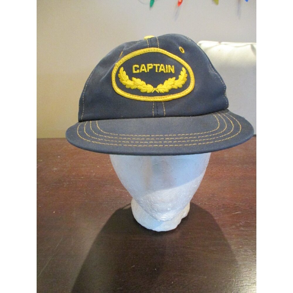 Vintage Captain Snapback Hat Trucker Patch